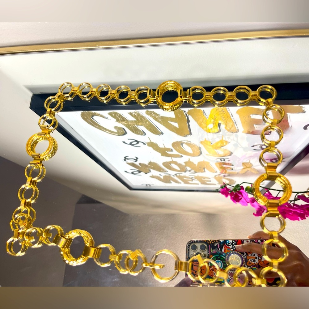 Gold chain belt